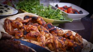 Grilled Chicken Wings with Lemon